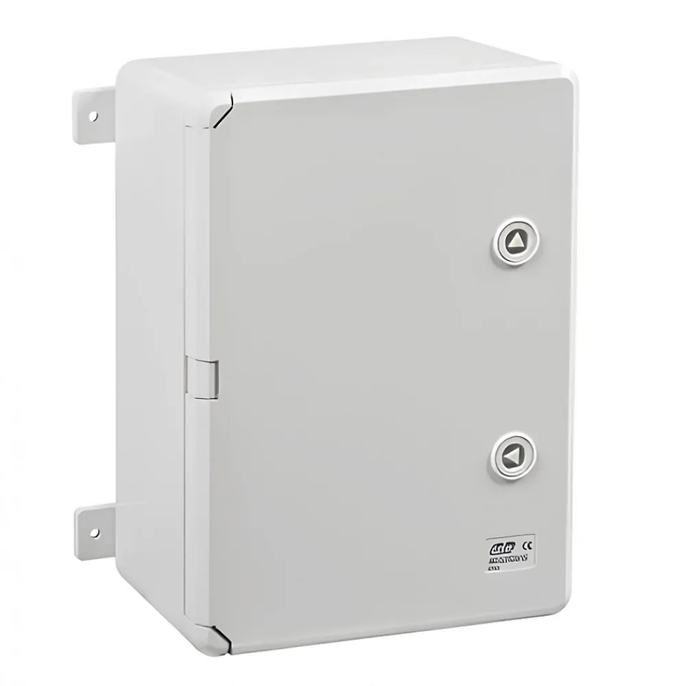 Ide Abs302013 Coffret Abs étanche Ip65 300x200x130 Porte Opaque - Avec Plaque De Montage