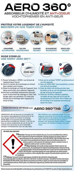 Rubson Absorbeur D'Humidité-Absorbeur d'humidité AERO 360 40m²