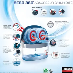 Rubson Absorbeur D'Humidité-Absorbeur d'humidité AERO 360 40m²