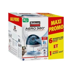 Rubson Absorbeur d'humidité aéro 360° 20m²+ 6 recharges