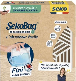 Seko Absorbeur d'humidité avec 1 sachet absorbeur Bag pour surface de 15 m²