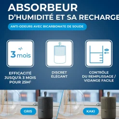 Starwax Absorbeur d'humidité compact 25m² + 1 tablette 500g