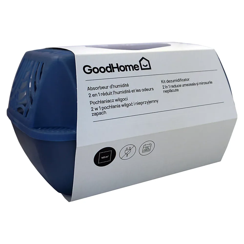 GoodHome Absorbeur D'Humidité-Absorbeur d'humidité 40m² + 2 recharges galet 450g