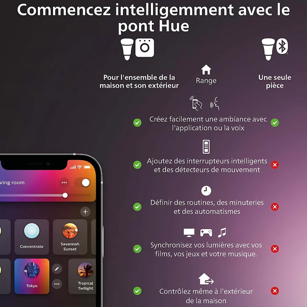 Philips Hue Accessoire pour maison connectée IP42 blanc