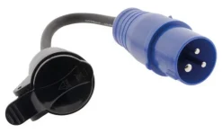 Transformateur, Convertisseur Et Chargeur Usb-Adaptateur caravane Zenitech 193393 femelle 16A en mâle CEE17 IP44