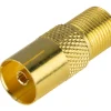 Diall Câble Et Connectique Tv-Adaptateur femelle Type F / Femelle ø9.5 mmBlyss, Or