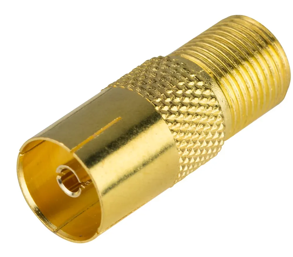 Diall Câble Et Connectique Tv-Adaptateur femelle Type F / Femelle ø9.5 mmBlyss, Or