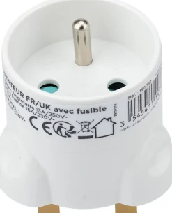 Zenitech Transformateur, Convertisseur Et Chargeur Usb-Adaptateur France - Royaume Uni Blanc -