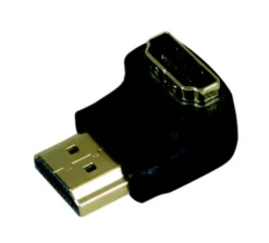 Optex Adaptateur HDMI Mâle/Femelle angle Or