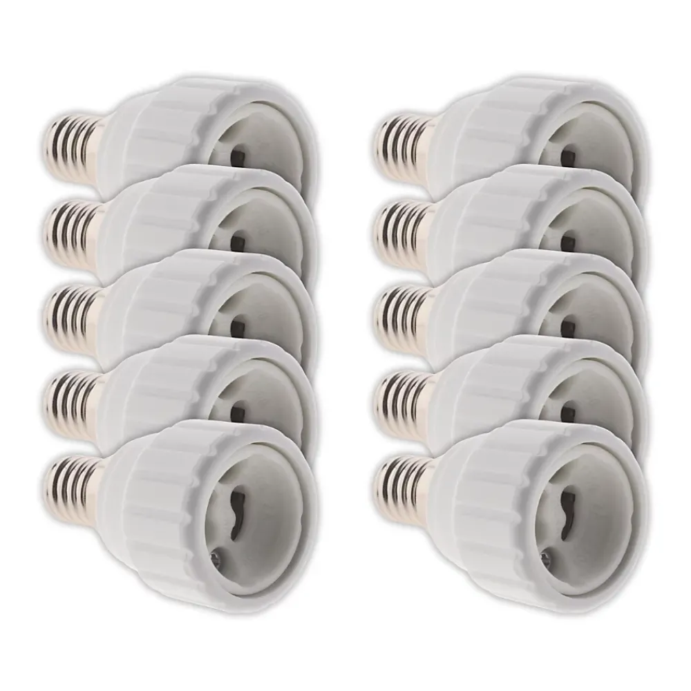 Zenitech Douille Électrique-10 Adaptateurs de douille E14 vers GU10 à visser -