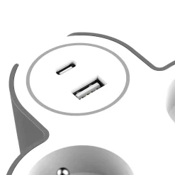 Jacobsen Adaptateur triplite + 2 USB blanche 16A