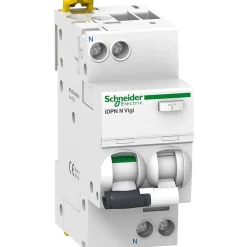 Schneider Electric A9d31620 Disjoncteur Différentiel 30ma 20a - 1p+n - Type Ac - Vigi Schneider Idpn Acti9 - Auxiliarisable