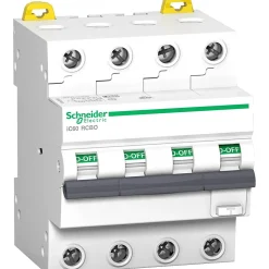 Schneider Electric A9d55416 - Disjoncteur Différentiel Tétrapolaire 300ma - 16a - Type Ac - 6ka - Schneider Ic60
