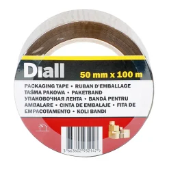 Diall Ruban Adhésif-Adhésif d'emballage marron, 50 mm x 100 m