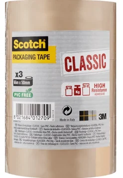 Scotch Adhésif d'emballage 50 mm x 66 m - 3 rouleaux