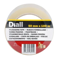 Diall Adhésif d'emballage transparente, 50 mm x 100 m