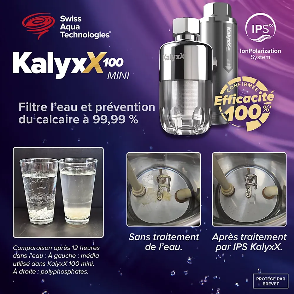 Swiss Aqua Technologies Adoucisseur D'Eau-Adoucisseur d'eau Anticalcaire Antibacterien innovant IPS 100 Kalyxx MINI G 1/2" femelle (IPSKXMG12W)