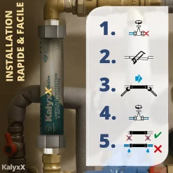 Swiss Aqua Technologies Adoucisseur D'Eau-Adoucisseur d'eau Anticalcaire Antibacterien innovant IPS Kalyxx Active G3/4