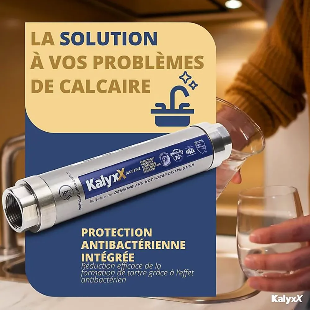 Swiss Aqua Technologies Adoucisseur D'Eau-Adoucisseur d'eau Anticalcaire Antibactérien innovant IPS Kalyxx BlueLine G3/4 " femelle (IPSXKBG34)