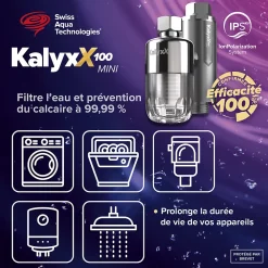 Swiss Aqua Technologies Adoucisseur d'eau Anticalcaire Antibacterien innovant IPS 100 Kalyxx MINI G 3/8
