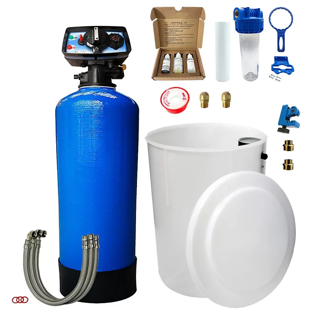 Toodo Adoucisseur D'eau Bi Bloc 50l Fleck 5600 Chronométrique Mécanique Complet Avec Accessoires