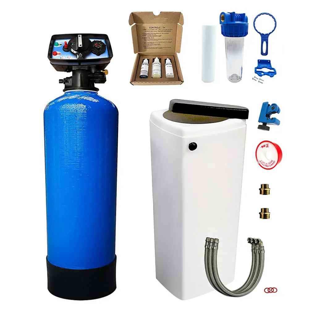Toodo Adoucisseur D'eau Bi Bloc 16l Fleck 5600 Chronométrique Mécanique Complet Avec Accessoires