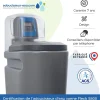 Toodo Adoucisseur D'Eau-Adoucisseur D'eau 30L Fleck 5800 SXT Monobloc Volumétrique + Kit Installation Fabrication Française