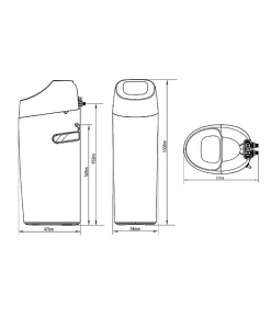 Apic Adoucisseur D'Eau-Adoucisseur d'eau 25L Vanne Fleck 5600 SXT