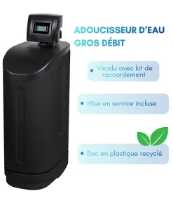 Apic Adoucisseur D'Eau-Adoucisseur d'eau PHOCION 34L gros débit avec Accessoires + Mise en Service Gratuite