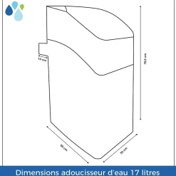 Toodo Adoucisseur D'Eau-Adoucisseur D'eau Sans électricité Kube 17l Vanne Volumétrique Mécanique - Complet Avec Accessoires