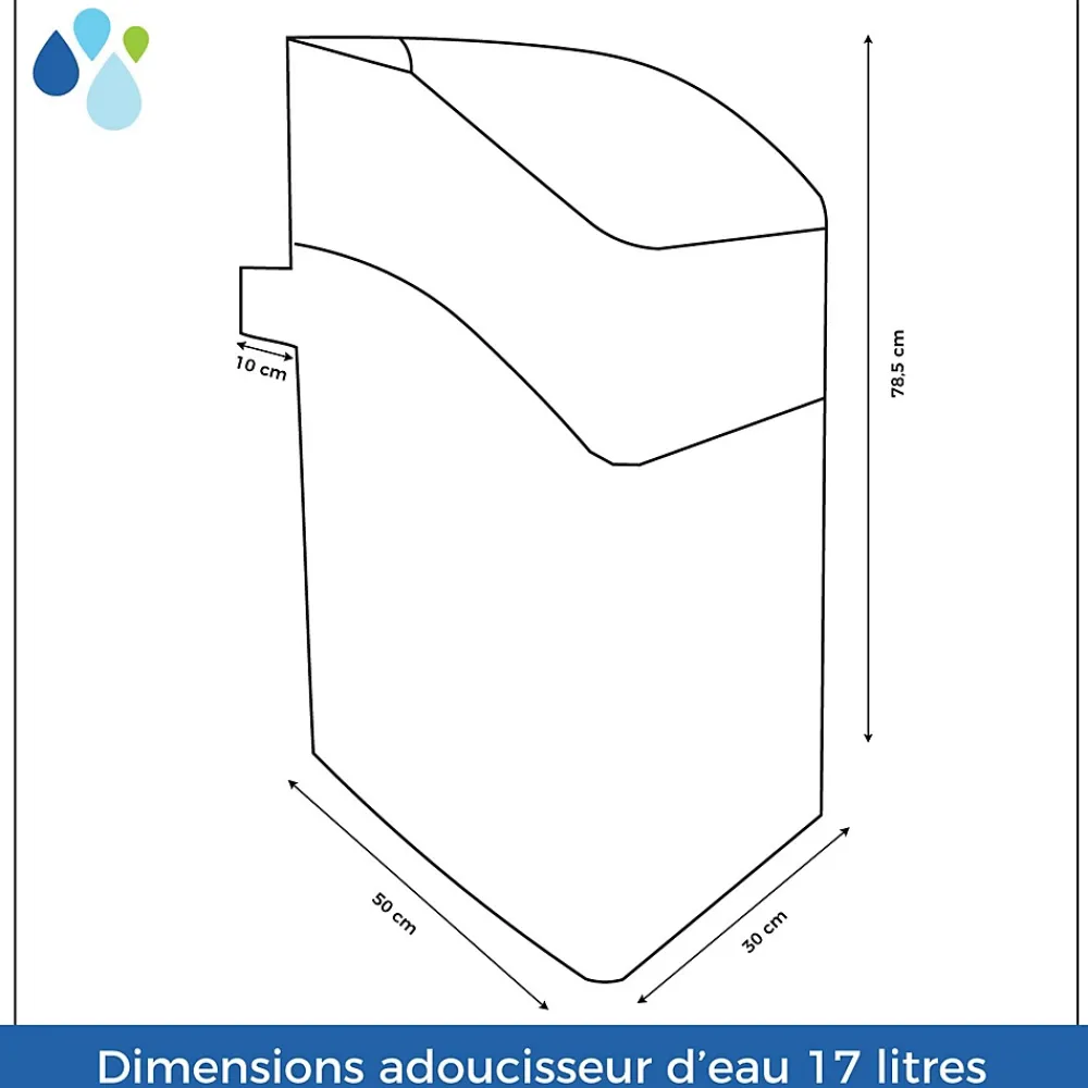 Toodo Adoucisseur D'Eau-Adoucisseur D'eau Sans électricité Kube 17l Vanne Volumétrique Mécanique - Complet Avec Accessoires