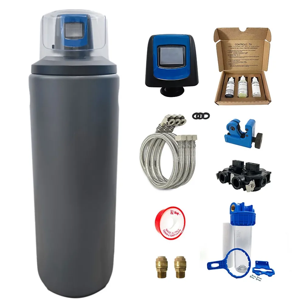Toodo Adoucisseur D'eau Tactile 16l Fleck 5800 Xtr Fabriqué En France Avec Kit D'installation Complet