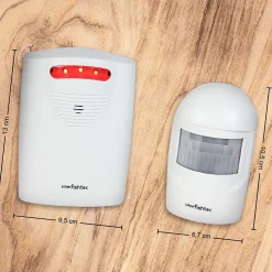 Fishtec Alarme Sans Fil-Alarme Détecteur de Présence - Carillon - 90 dB