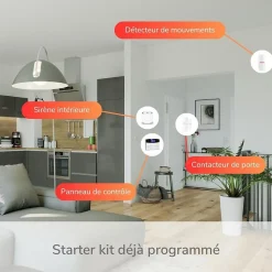 Lifebox Alarme maison sans fil gsm 4G et 3 caméras wifi kit ip3