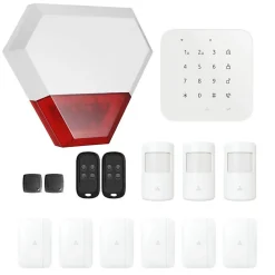 Lifebox Alarme maison sans fil wifi et gsm 4G connectée Casa avec sirène extérieure - kit 9