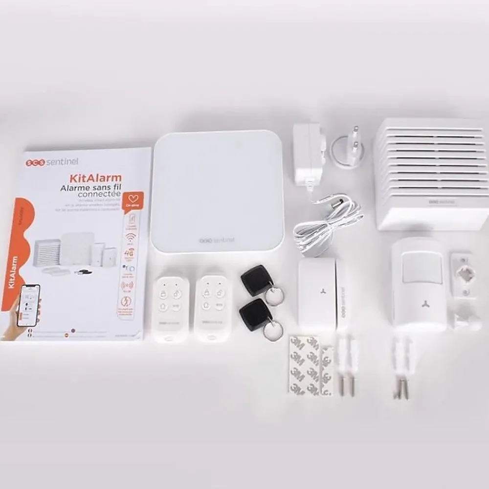 SCS Sentinel Alarme Sans Fil-Alarme sans fil connectée Wi-Fi et GSM 4G - KitAlarm -