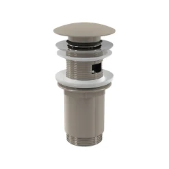 Alca Evacuation De Baignoire-Bonde pour lavabo clic-clac 5/4 " Avec trop-plein, Nickel (A392-N-P)