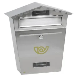 Amig Boîte Aux Lettres 2 Portes-- Boîte aux lettres 1 INOX - 360 x 335 x 110 mm - Acier inoxydable - Inoxydable