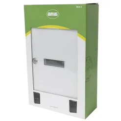 Amig Boîte Aux Lettres 2 Portes-- Boîte aux lettres 5 - 400 x 250 x 100 mm - Acier - Blanc