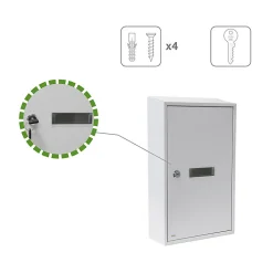 Amig Boîte Aux Lettres 2 Portes-- Boîte aux lettres 5 - 400 x 250 x 100 mm - Acier - Blanc