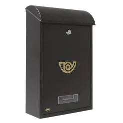 Amig Boîte Aux Lettres 2 Portes-- Boîte aux lettres 2 - 400 x 250 x 100 mm - Acier - Noir