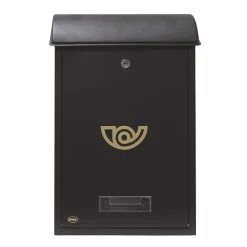 Amig Boîte Aux Lettres 2 Portes-- Boîte aux lettres 2 - 400 x 250 x 100 mm - Acier - Noir