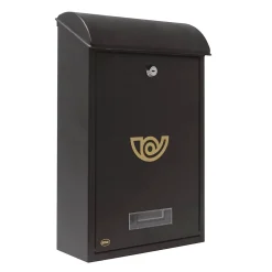 Amig Boîte Aux Lettres 2 Portes-- Boîte aux lettres 2 - 400 x 250 x 100 mm - Acier - Noir