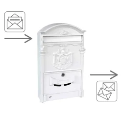 Amig - Boîte aux lettres 4 - 400 x 240 x 80 mm - Aluminium - Blanc