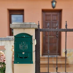 Amig Boîte Aux Lettres 2 Portes-- Boîte aux lettres 4 - 400 x 240 x 80 mm - Aluminium - Vert