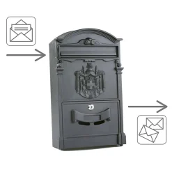 Amig - Boîte aux lettres 4 - 400 x 240 x 80 mm - Aluminium - Noir