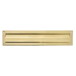 Amig Boîte Aux Lettres 2 Portes-- Entrée de boîte aux lettres 2 - 342 x 73 mm - Laiton - Poli