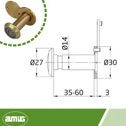 Amig Judas Pour Porte-- Judas optique 3 - 14 35-60 mm - Laiton - Poli
