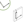 Amig - Paumelle ressort 200 - 190 x 180 mm - Aluminium - Argent
