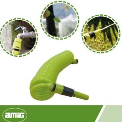 Amig Tube Et Raccord Multicouche-- Tuyau spirale R39 - 7,5 m - Caoutchouc EVA - Vert pistache